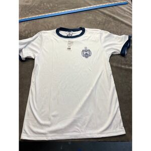 The‎ Game US Naval Academy USNA Ringer T-Shirt White Navy Blue Microfiber XS NEW